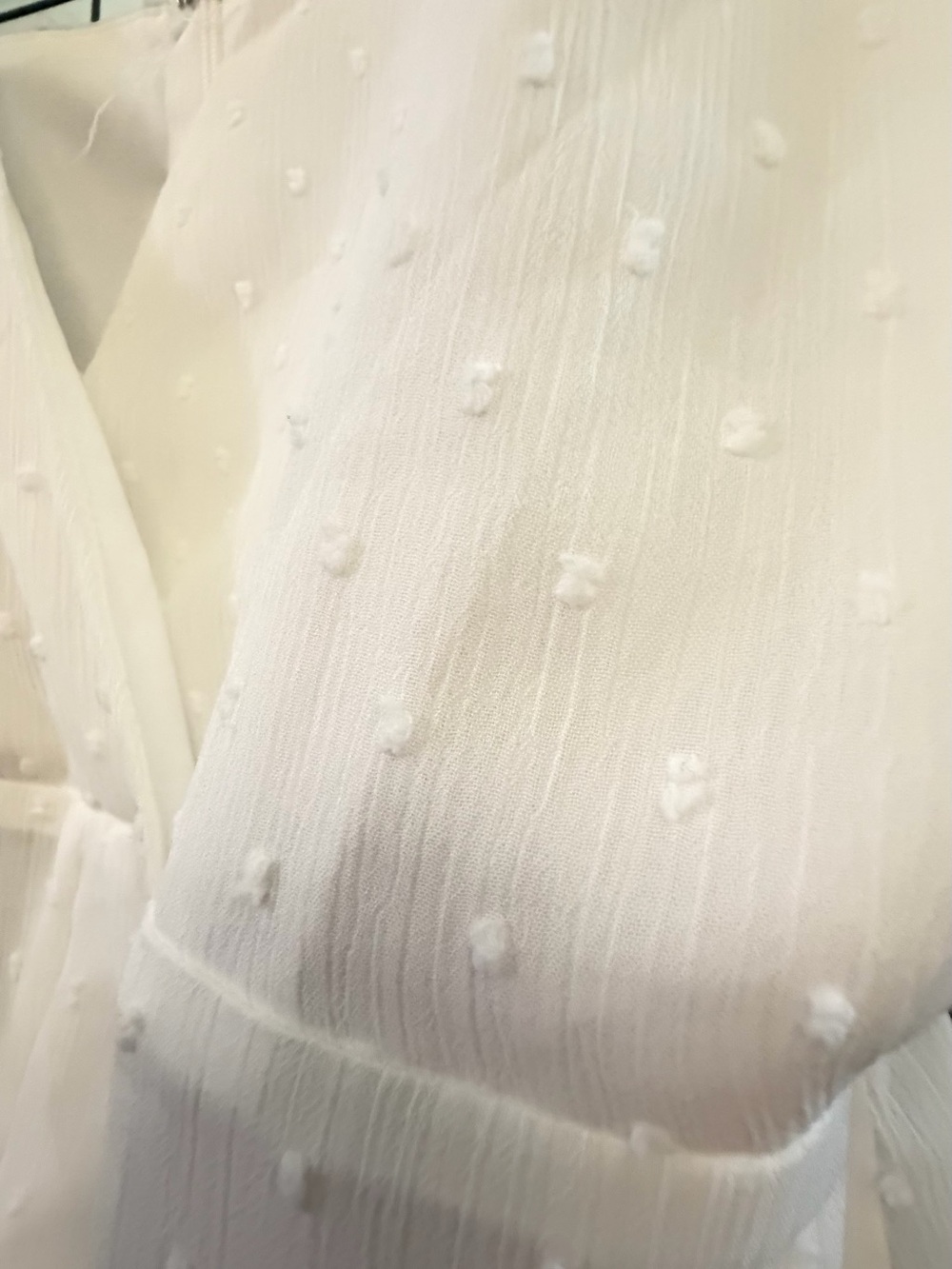 Hello Molly White Swiss Dot Ruffle Maxi Dress - Picture 2 of 6